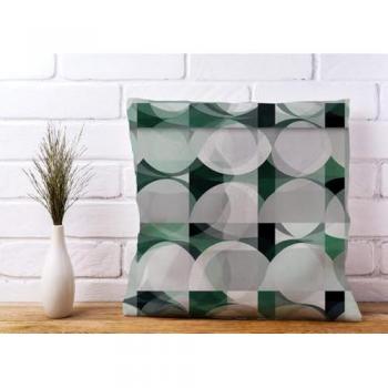 Geometric Grey Green Cushions