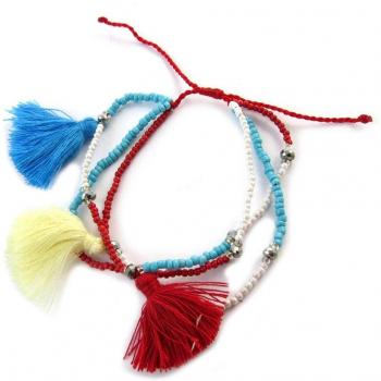 Pulseira Altaï Azul, Blanco y Rojo