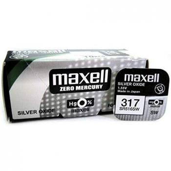 Maxell 317 Silver Oxide Battery 1.55V - 2 Pack for Watches