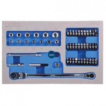 1/4 Drive Low Profile Bit & Socket Set 52pc