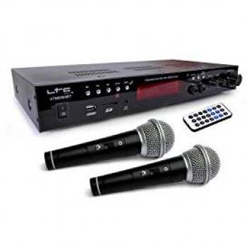 Amplificateur stéréo HIFI LTC ATM6000BT - 100W USB/SD/MP3/Bluetooth et Karaoké avec 2 Micros filaires