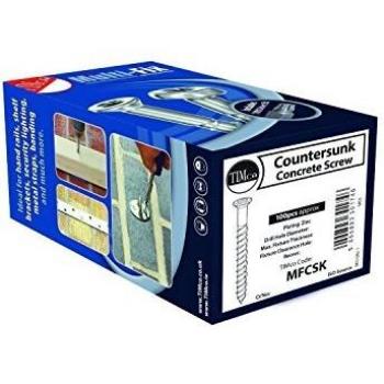TIMco 6100MFCSK Multi-Fix Countersunk Head Masonry Screw, 6 x 100, Set of 100 Pieces