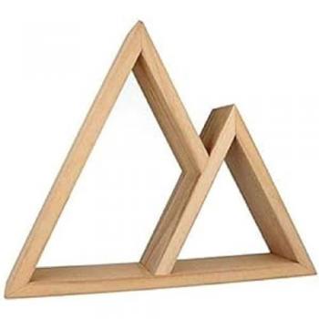 Mensola da Parete in Legno a Forma di Montagna 37 x 30 cm - Decorativa