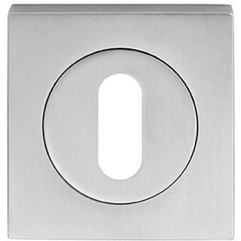 Satin Chrome Square Lock Escutcheon 51x51mm Concealed Mounting