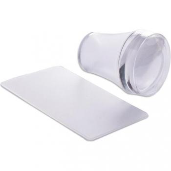 XMQ Silicone Nail Art Stamping Plate Set with Stamper and Scraper Tools
