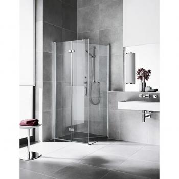 Kermi Diga Seitenwand beweglich DITBL080202PK 80x200cm, weiß, ESG klar Clean, links, auf Duschwanne