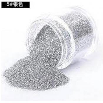 Set di Barattoli Porporina Argento 3x50 g Glitter Deco Grana Fine