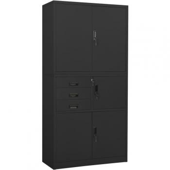 VIDAXL Armadio Per Ufficio Antracite 90x40x180 Cm In Acciaio