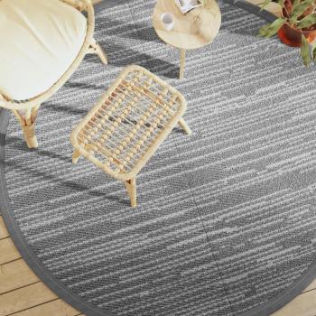VidaXL Outdoor Carpet Grey Ø200 cm PP