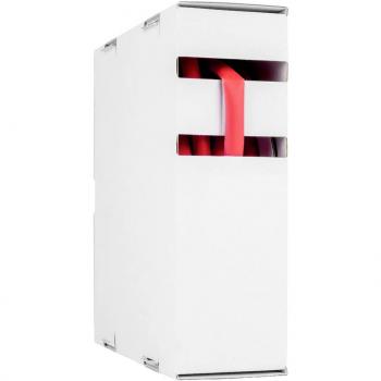 Hongshang 211134328 Gaine thermo‑rétractable sans colle – Rouge – 2,40 mm x 1,20 mm – 15 m – Taux de rétrécissement 2:1