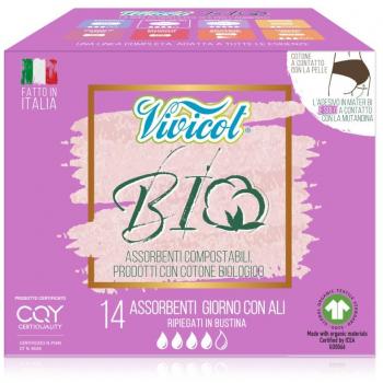 Vivicot assorbenti in cotone giorno con ali 14 pezzi