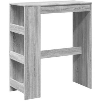 VidaXL Bar Table with Racks Grey Sonoma 90x40x103.5 cm Engineered Wood