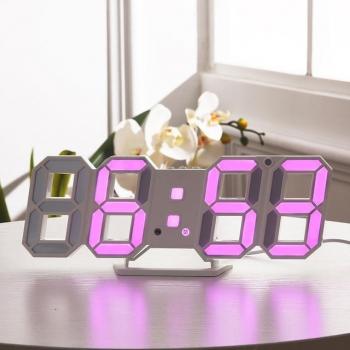3D LED Digital Alarm Clock with Date and Temperature Display
