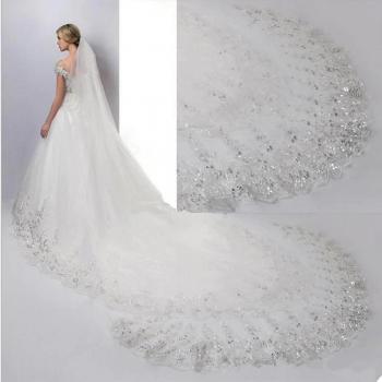 Velo de Novia Encajado “Brillo Eterno”