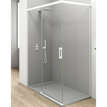 Cabina de Ducha Rectangular Corredera Fronto-Transparente 170 cm x 85 cm, Vidrio Antical 6 mm