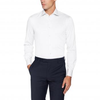 Tommy Hilfiger Tailored Core Twill Double Cuff Shirt, Camisa para Hombre, Blanco
