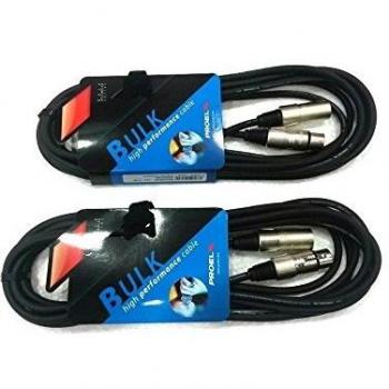 Proel BULK250LU3 Cavo per Microfono Casse cannon xlr M/F set di 2 cavi da 3 mt