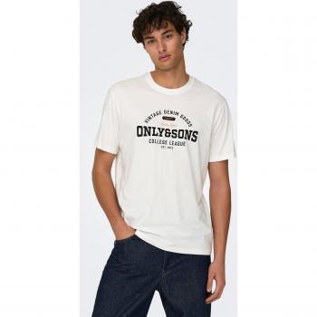 T-shirt ONLY & SONS Lenny Life bianca