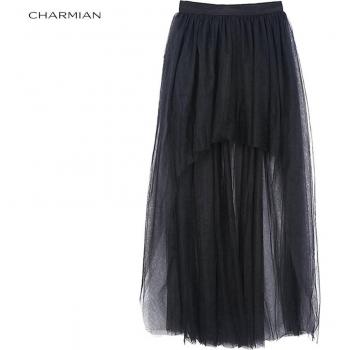 Charmian Women's Asymmetric High Low Lace Tutu Skirt