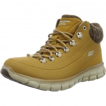 Skechers Synergy Winter Nights Women's Brown Low-Top Sneakers with Warm Lining