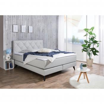Boxspringbett MAINTAL 140 cm x 200 cm, H2, Bonnell-Federkernmatratze, hellgrau