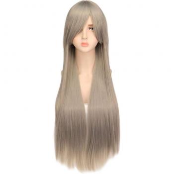 QQXCAIW Heat Resistant Long Straight Wig
