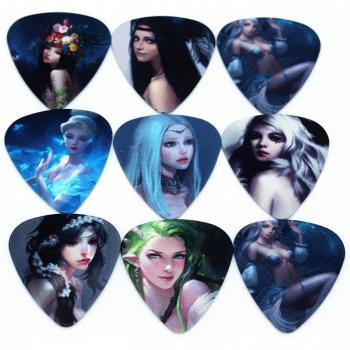 SOACH 50pcs Acoustic Guitar Picks Set - 0.46/0.71/1.0mm Plectrums for Guitar, Bass, and Ukulele Accessories