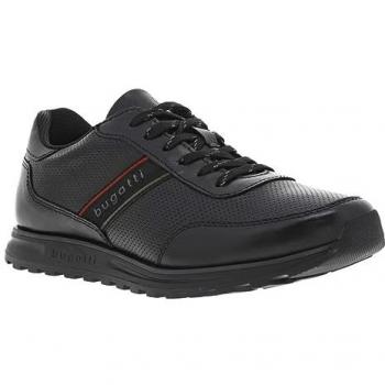 Baskets Bugatti en cuir noir