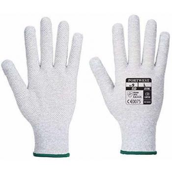 Gant de travail antistatique Micro Dot gris/blanc