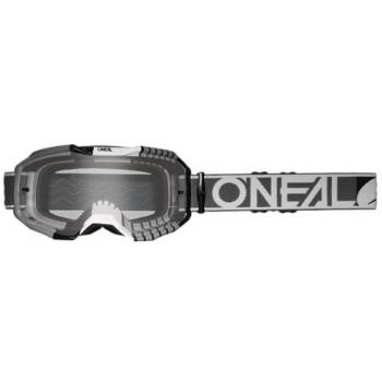 Oneal Gafas de motocross B-10 Duplex Gris-Blanco-Transparente