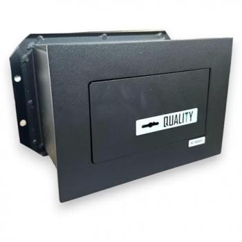 Quality - Cassaforte da incasso 26x15x18 cm in acciaio con ripiano interno