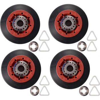 4PCS Replacement Dryer Drum Roller for Whirlpool, Kenmore