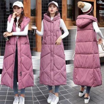 2022 Women's X-Long Down Cotton Waistcoat
