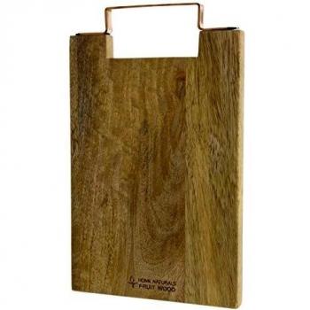 Kaemingk Schneidbrett aus Holz mit Edelstahlgriff – 36 × 22,5 cm