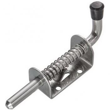 Hoomall 1PC Silver Tone Metal Security Barrel Bolt Latch 128mm x 32mm Spring Loaded