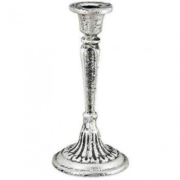 Candelabro Shabby Chic de Hierro Fundido, 1 Brazo, 19 x 9 cm