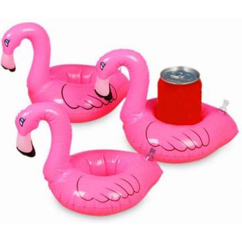 Mini Flamingo Pool Float Drink Holder - 5 Pack