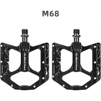 1 Pair MTB Bicycle Pedals with Non-Slip Surface - Black