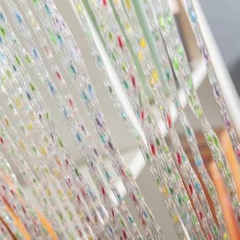 Tenda per porta antimosche antirumore in PVC multicolore cristal - 125x240 cm