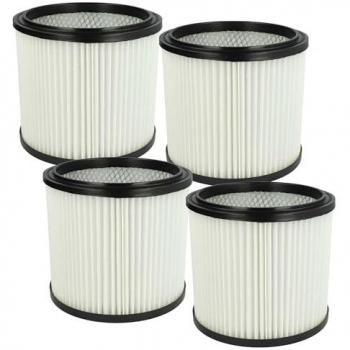 Filtro a pieghe compatibile con Einhell AS 1400, 1250, 1250N – Vhbw (nero e bianco)