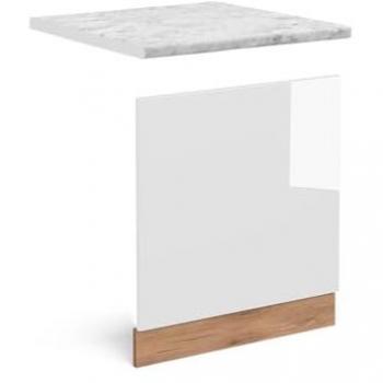 Vicco panel frontal R-Line, blanco alto brillo, 60 cm, efecto mármol