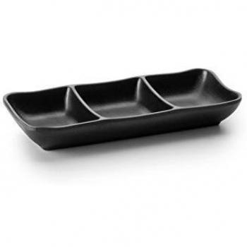 Fuente salsas melamina serie Black de Lacor