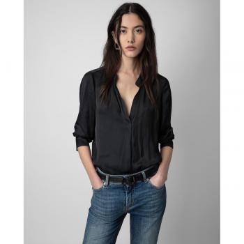 Zadig & Voltaire - Blusa Tink de manga larga en negro