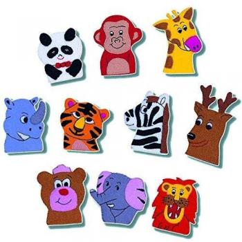 Animal Adventure Finger Puppets – 10 Toy Frogs & Friends