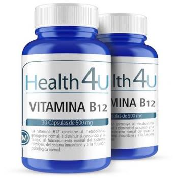 Health4U Pack Vitamina B12 500mg 60 Cápsulas