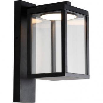 Appliques ferdinand - Moderno - Alluminio,Vetro - Nero - Allungato (non sostituibile) led Max. 1 x 13 Watt - Qazqa