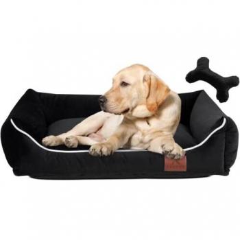 Canapé-lit chien FUUFEE – noir mat, moelleux et sécuritaire