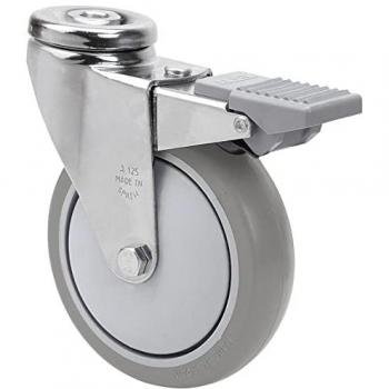 Rueda Giratoria 20AFD125CP-PGAIB125 G.Gris Bolas Freno