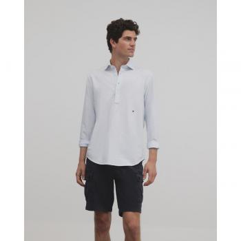 Silbon - Camisa polera de hombre regular rayas en color verde