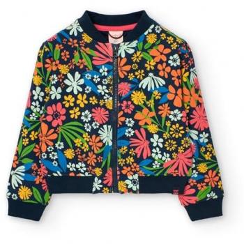 Bomber Boboli in Tessuto Intrecciato a Fiore